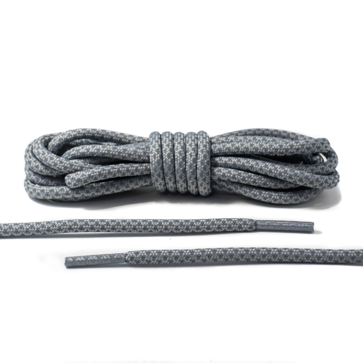 Grey/White Rope Laces