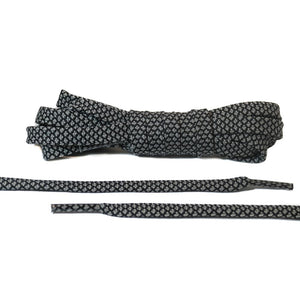 Black and Light Gray Flat Laces