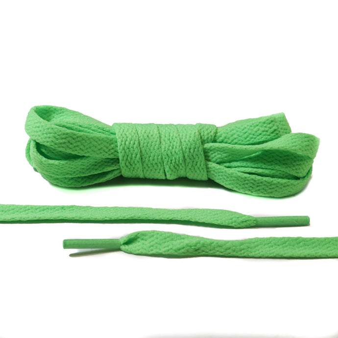 Neon Green Flat Laces - Thin