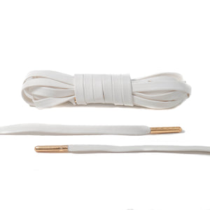 White Leather Laces (with Aglets)