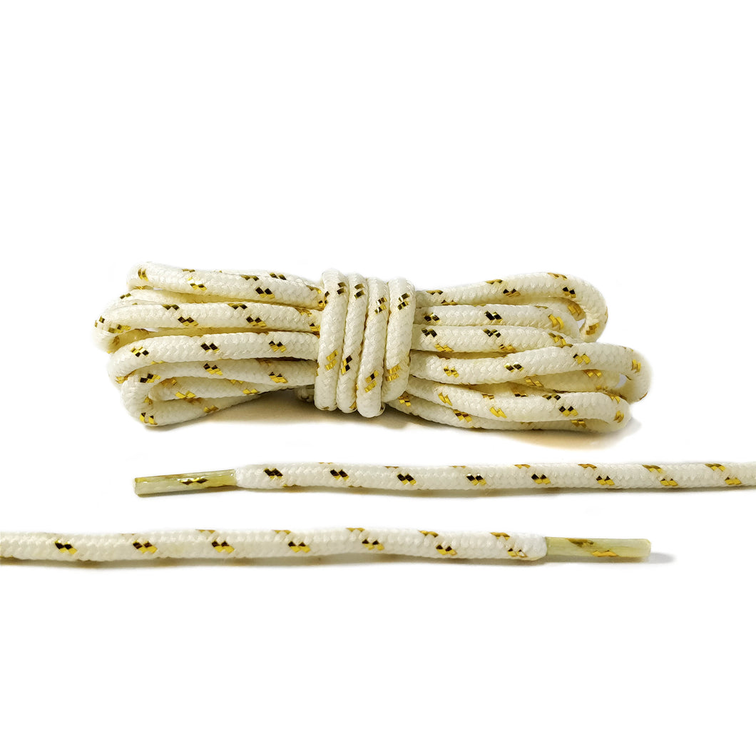 White and Gold Rope Laces